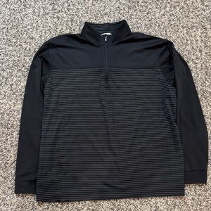 Cutter & Buck Half Zip Black and Gray Striped Pullover